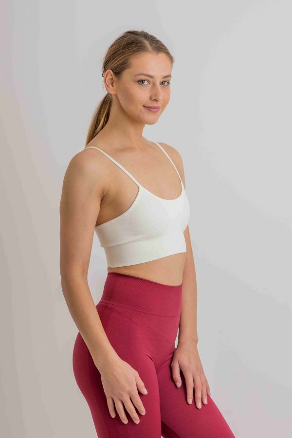 EXCYTE Flex Strap Sports Bra in White