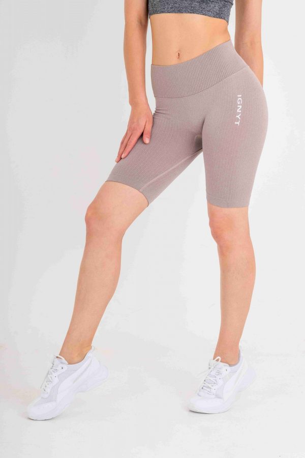 RYBBED Seamless Shorts in Beige